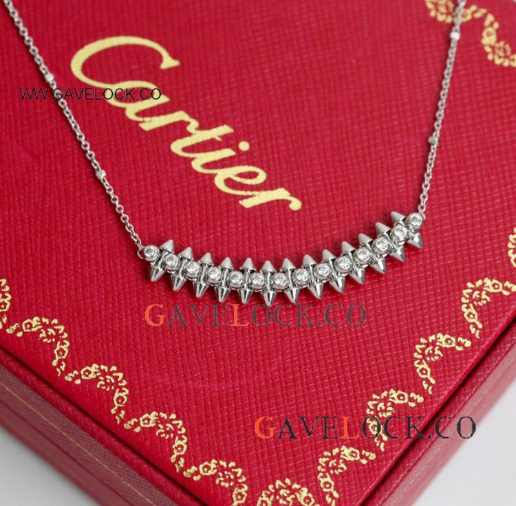 Clone Cartier Clash S925 Silver Necklace with Diamond
